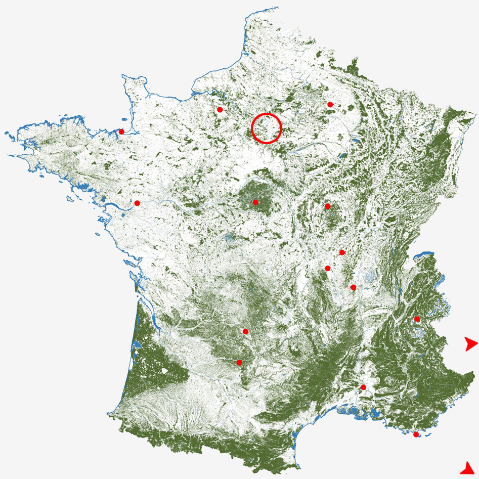 Carte des projets réalisés par ETCA - Tanguy Croizier Architecte